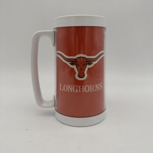 Texas Longhorns Insulated Mug Beer Stein Orange White Logo College Sports Cup